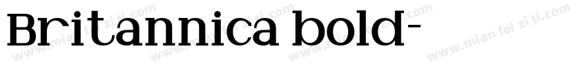 Britannica bold字体转换